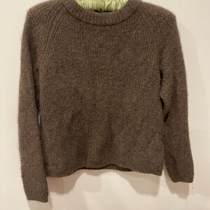 Quince Brown Crewneck Sweater Soft Knit Essential